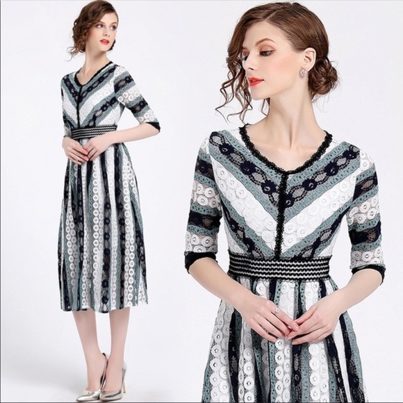 Finding Modesty Dresses & Skirts - ⭐️NEW! Gorgeous Lace Spring Midi Dress